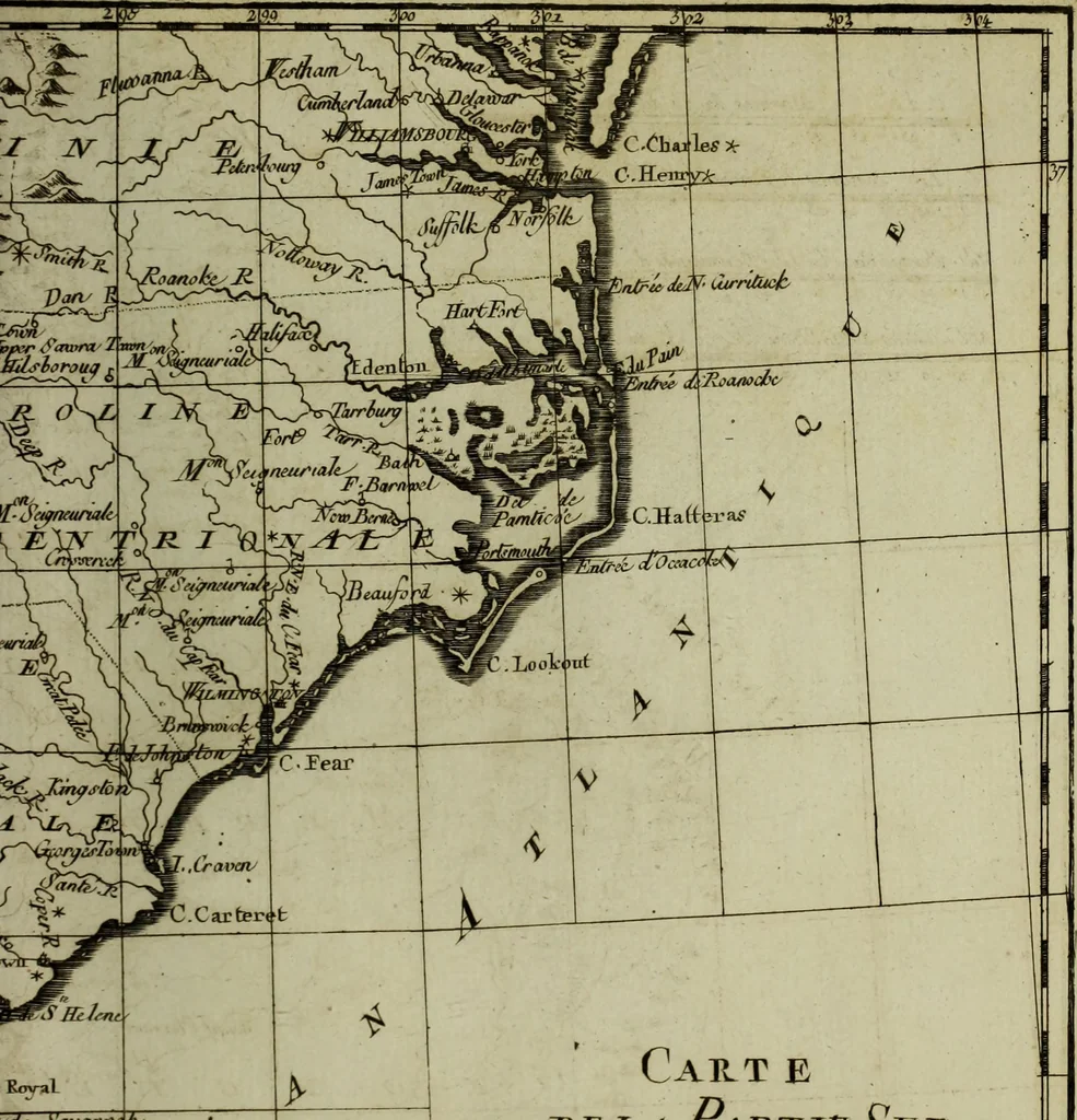 An illustration from Atlas de toutes les parties connues du globe terrestre : dressé pour l'Histoire philosophique et politique des établissemens et du commerce des Européens dans les deux Indes, 1780, leaf 226
