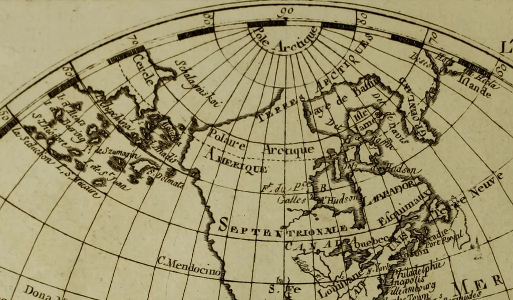 An illustration from Atlas de toutes les parties connues du globe terrestre : dressé pour l'Histoire philosophique et politique des établissemens et du commerce des Européens dans les deux Indes, 1780, leaf 33