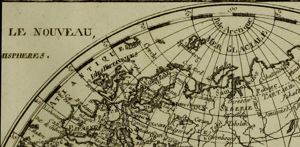 An illustration from Atlas de toutes les parties connues du globe terrestre : dressé pour l'Histoire philosophique et politique des établissemens et du commerce des Européens dans les deux Indes, 1780, leaf 34