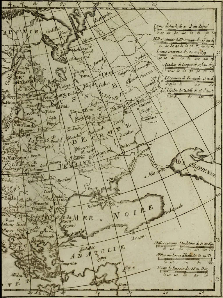An illustration from Atlas de toutes les parties connues du globe terrestre : dressé pour l'Histoire philosophique et politique des établissemens et du commerce des Européens dans les deux Indes, 1780, leaf 42