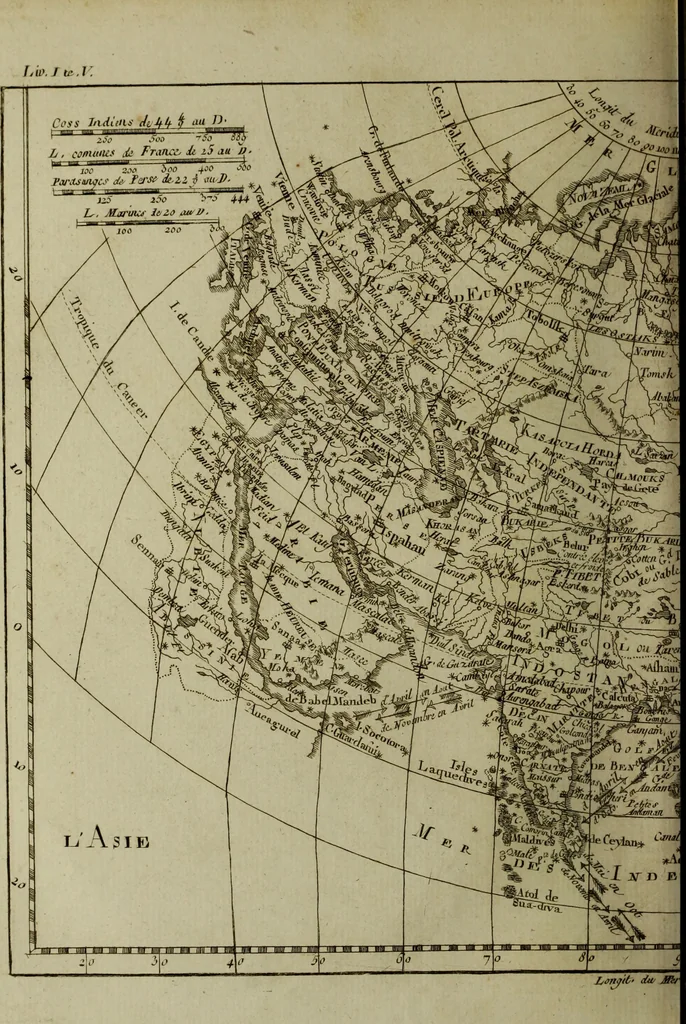 An illustration from Atlas de toutes les parties connues du globe terrestre : dressé pour l'Histoire philosophique et politique des établissemens et du commerce des Européens dans les deux Indes, 1780, leaf 45