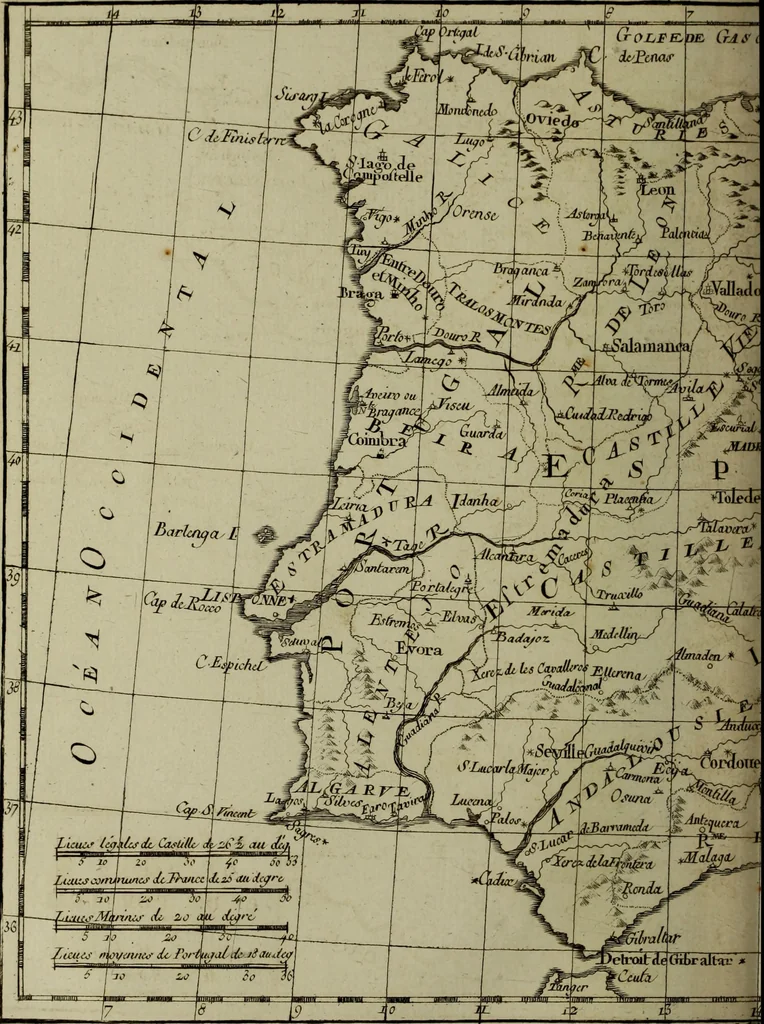 An illustration from Atlas de toutes les parties connues du globe terrestre : dressé pour l'Histoire philosophique et politique des établissemens et du commerce des Européens dans les deux Indes, 1780, leaf 61