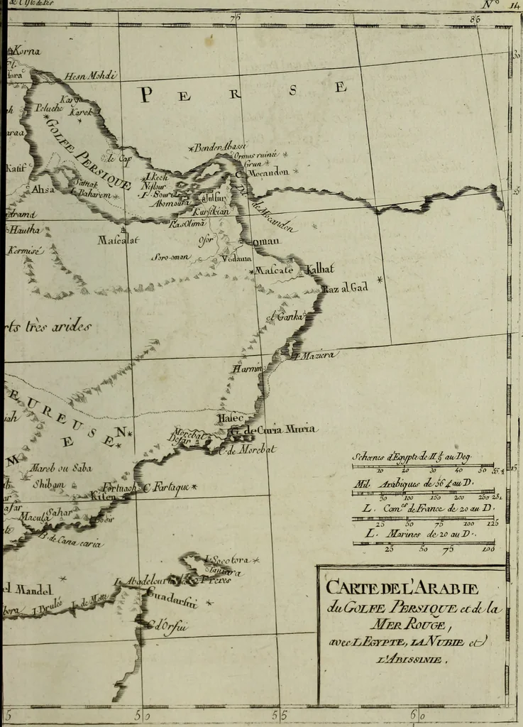 An illustration from Atlas de toutes les parties connues du globe terrestre : dressé pour l'Histoire philosophique et politique des établissemens et du commerce des Européens dans les deux Indes, 1780, leaf 86