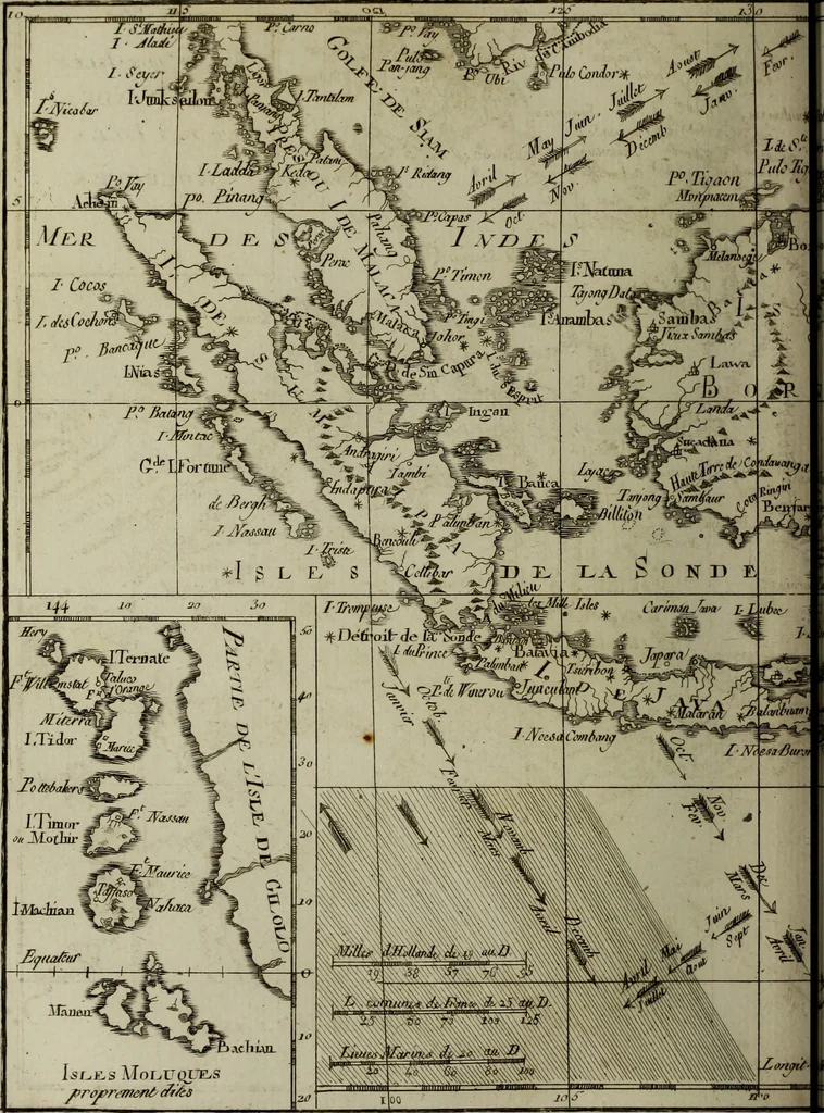 An illustration from Atlas de toutes les parties connues du globe terrestre : dressé pour l'Histoire philosophique et politique des établissemens et du commerce des Européens dans les deux Indes, 1780, leaf 89