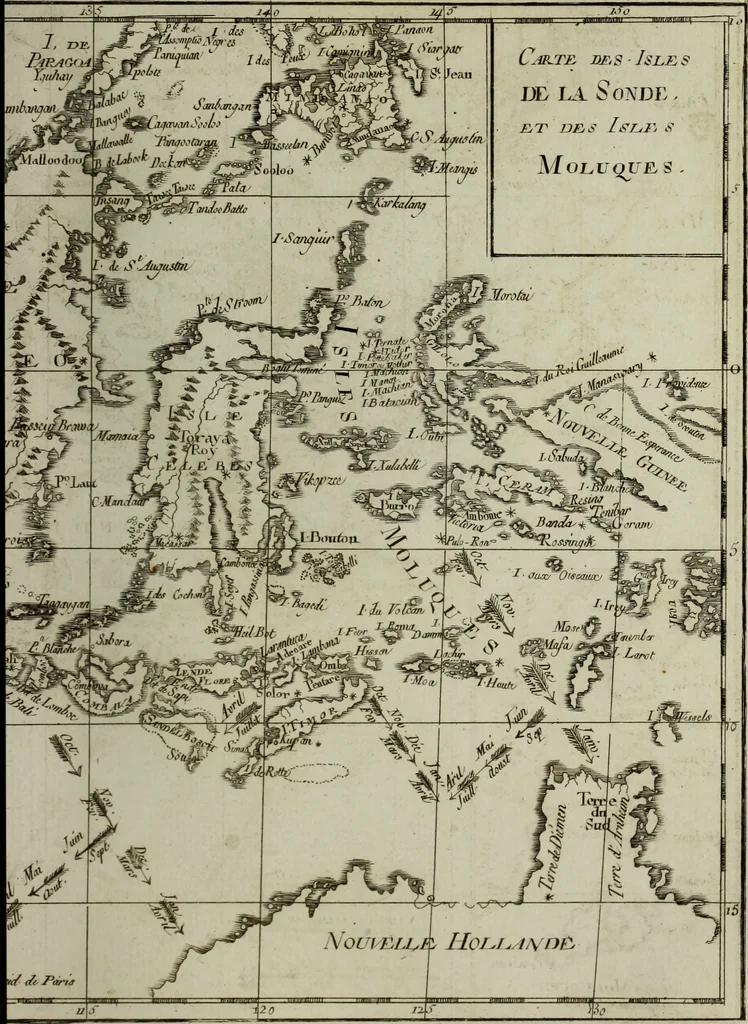 An illustration from Atlas de toutes les parties connues du globe terrestre : dressé pour l'Histoire philosophique et politique des établissemens et du commerce des Européens dans les deux Indes, 1780, leaf 90