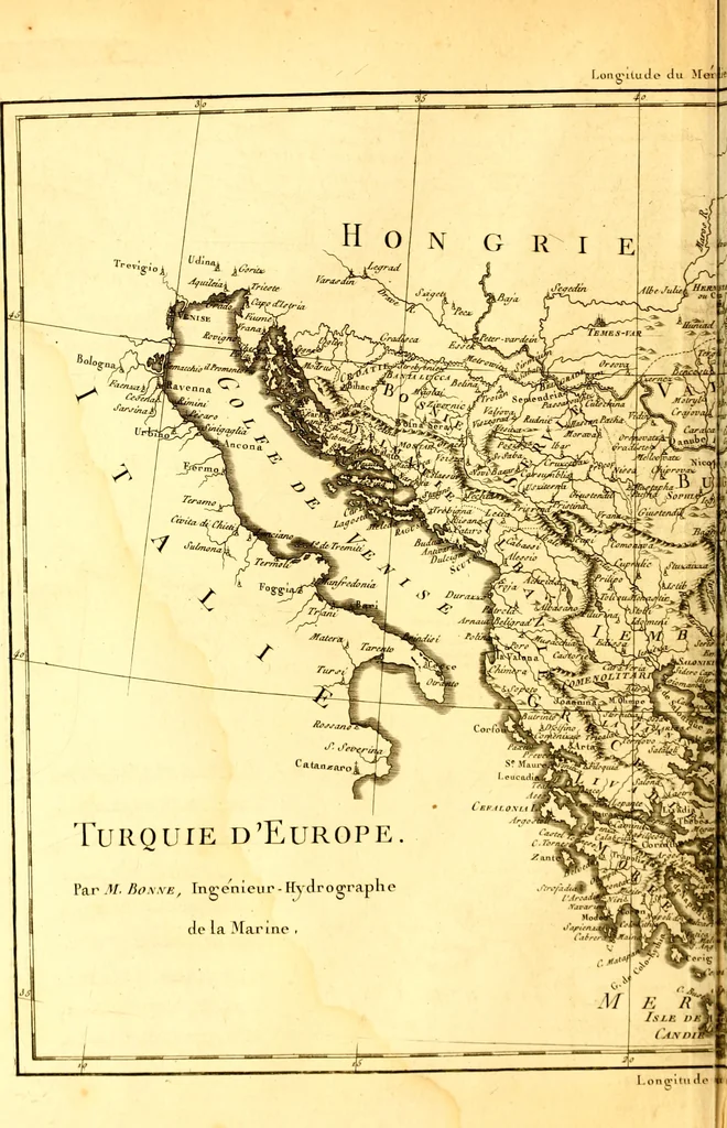 An illustration from Atlas encyclopédique : contenant la géographie ancienne, et quelques cartes sur la géographie du moyen âge, la géographie moderne, et les cartes relatives à la géographie physique, 1787, leaf 127