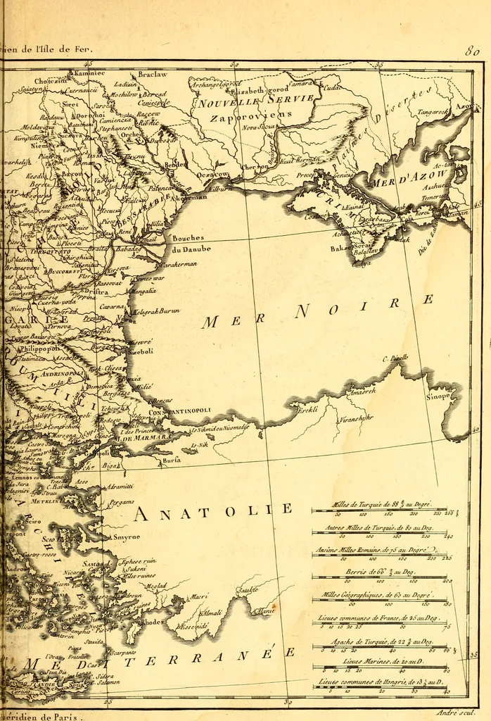 An illustration from Atlas encyclopédique : contenant la géographie ancienne, et quelques cartes sur la géographie du moyen âge, la géographie moderne, et les cartes relatives à la géographie physique, 1787, leaf 128