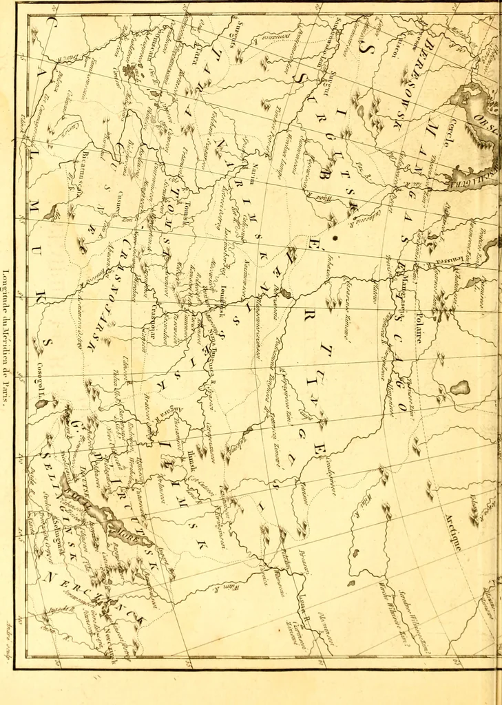 An illustration from Atlas encyclopédique : contenant la géographie ancienne, et quelques cartes sur la géographie du moyen âge, la géographie moderne, et les cartes relatives à la géographie physique, 1787, leaf 135