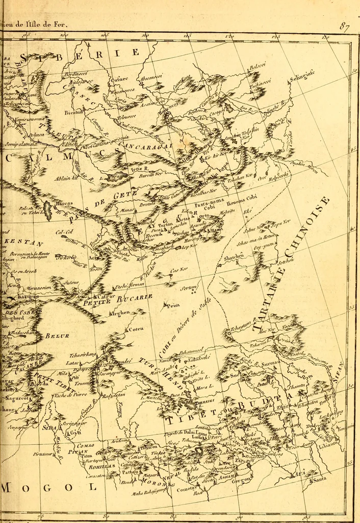 An illustration from Atlas encyclopédique : contenant la géographie ancienne, et quelques cartes sur la géographie du moyen âge, la géographie moderne, et les cartes relatives à la géographie physique, 1787, leaf 156