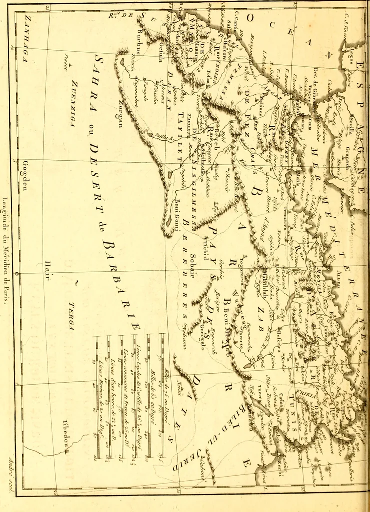 An illustration from Atlas encyclopédique : contenant la géographie ancienne, et quelques cartes sur la géographie du moyen âge, la géographie moderne, et les cartes relatives à la géographie physique, 1787, leaf 203