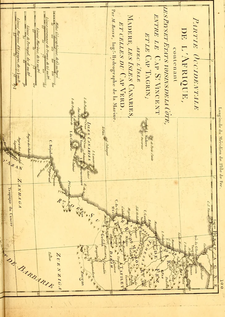 An illustration from Atlas encyclopédique : contenant la géographie ancienne, et quelques cartes sur la géographie du moyen âge, la géographie moderne, et les cartes relatives à la géographie physique, 1787, leaf 208