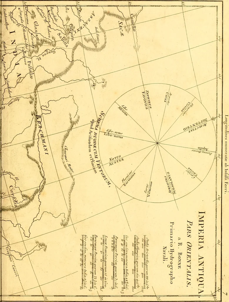 An illustration from Atlas encyclopédique : contenant la géographie ancienne, et quelques cartes sur la géographie du moyen âge, la géographie moderne, et les cartes relatives à la géographie physique, 1787, leaf 100