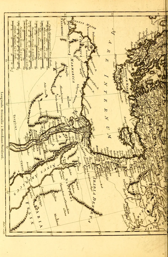 An illustration from Atlas encyclopédique : contenant la géographie ancienne, et quelques cartes sur la géographie du moyen âge, la géographie moderne, et les cartes relatives à la géographie physique, 1787, leaf 111