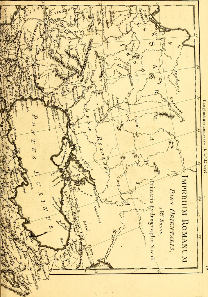 An illustration from Atlas encyclopédique : contenant la géographie ancienne, et quelques cartes sur la géographie du moyen âge, la géographie moderne, et les cartes relatives à la géographie physique, 1787, leaf 112