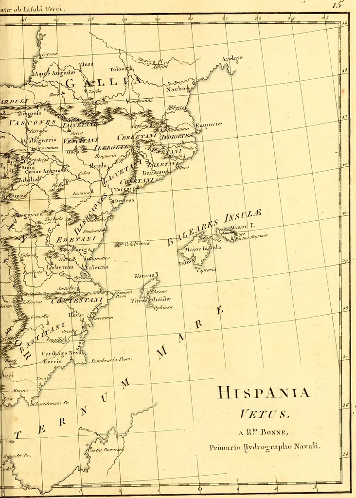 An illustration from Atlas encyclopédique : contenant la géographie ancienne, et quelques cartes sur la géographie du moyen âge, la géographie moderne, et les cartes relatives à la géographie physique, 1787, leaf 132