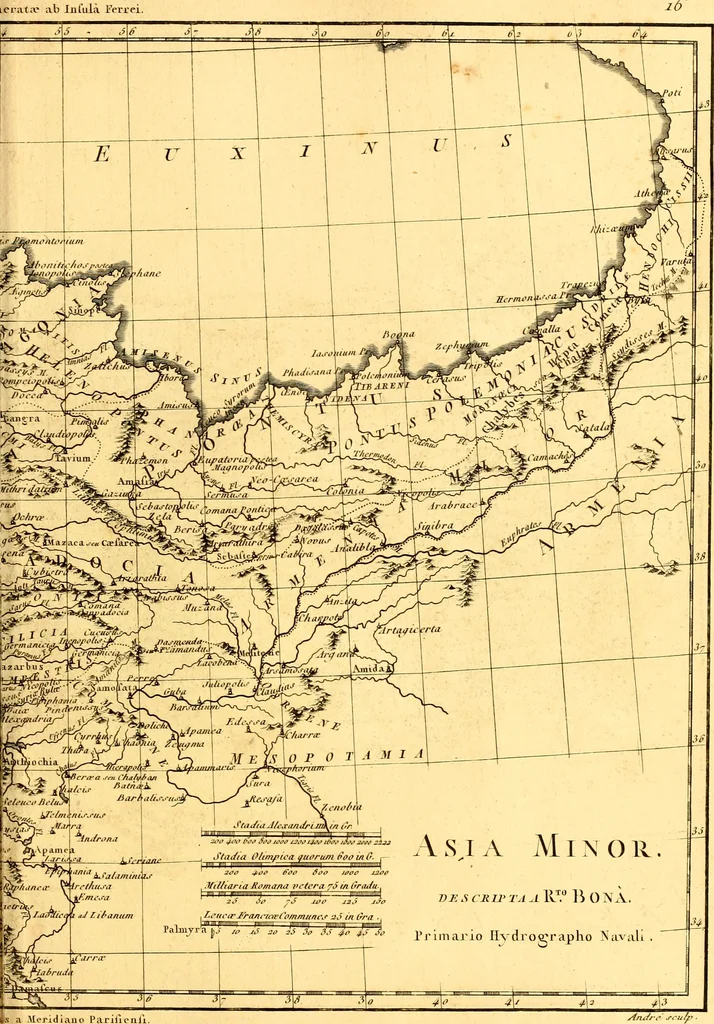 An illustration from Atlas encyclopédique : contenant la géographie ancienne, et quelques cartes sur la géographie du moyen âge, la géographie moderne, et les cartes relatives à la géographie physique, 1787, leaf 136