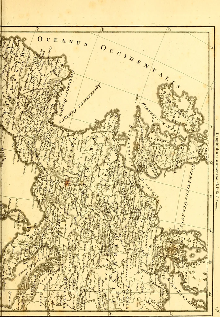 An illustration from Atlas encyclopédique : contenant la géographie ancienne, et quelques cartes sur la géographie du moyen âge, la géographie moderne, et les cartes relatives à la géographie physique, 1787, leaf 144