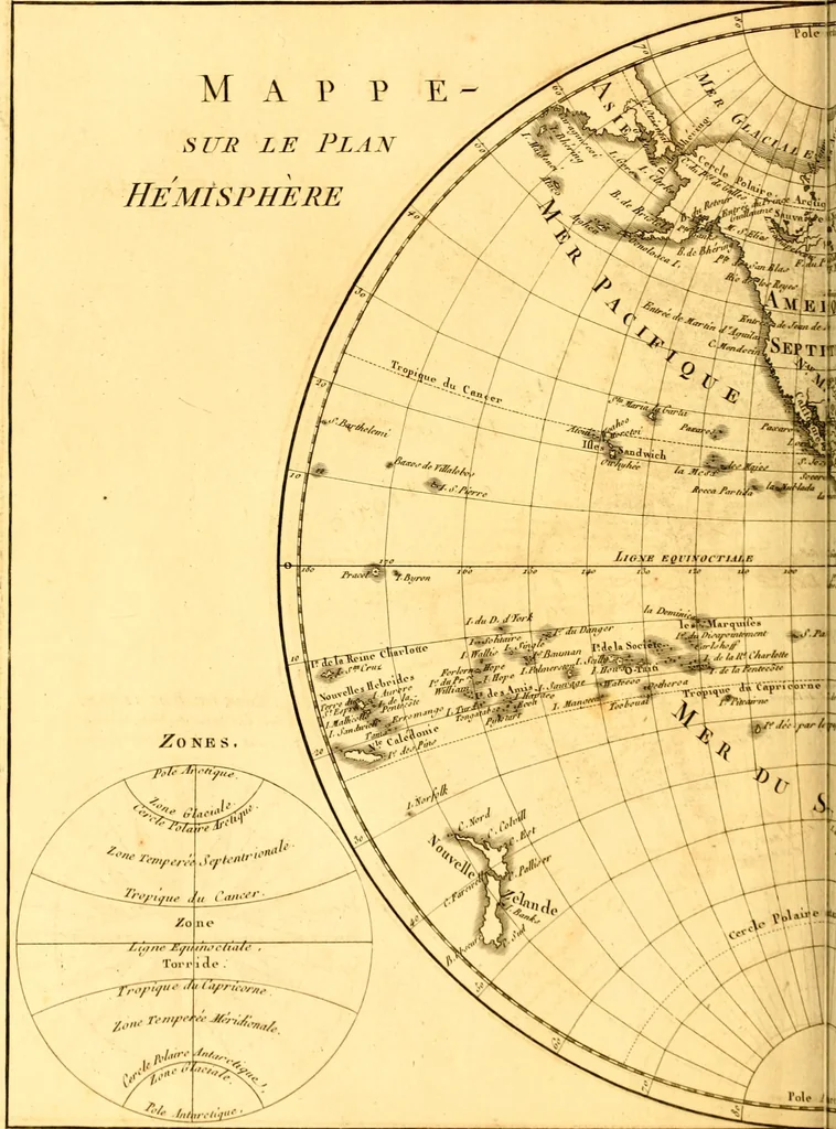 An illustration from Atlas encyclopédique : contenant la géographie ancienne, et quelques cartes sur la géographie du moyen âge, la géographie moderne, et les cartes relatives à la géographie physique, 1787, leaf 155
