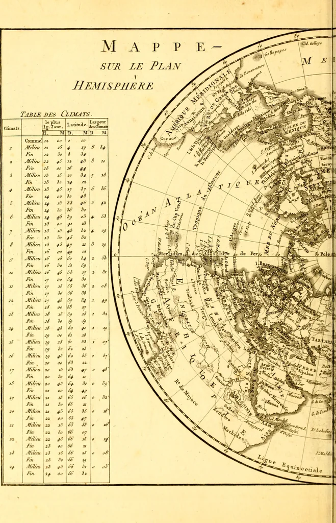 An illustration from Atlas encyclopédique : contenant la géographie ancienne, et quelques cartes sur la géographie du moyen âge, la géographie moderne, et les cartes relatives à la géographie physique, 1787, leaf 159
