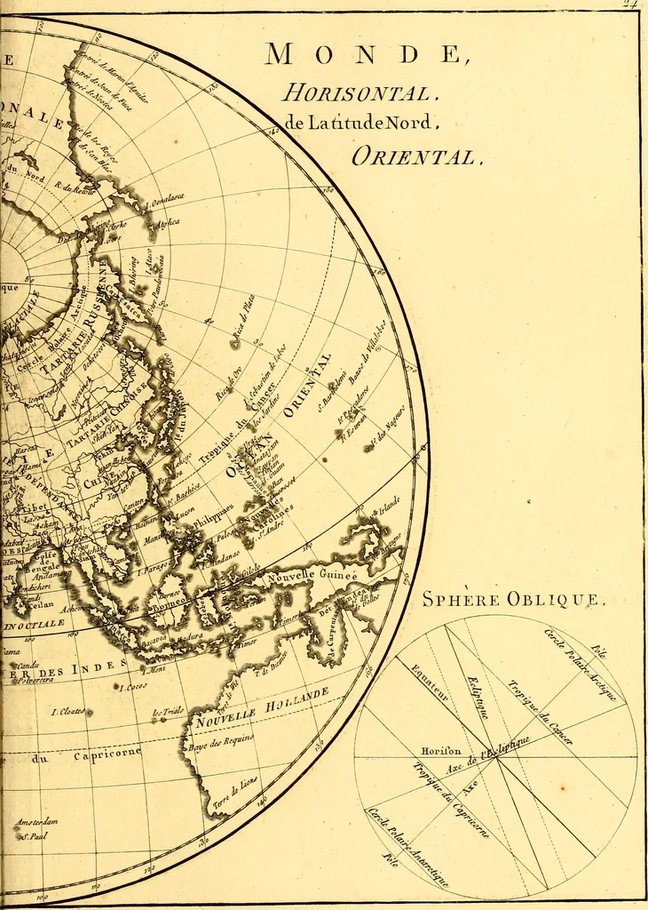 An illustration from Atlas encyclopédique : contenant la géographie ancienne, et quelques cartes sur la géographie du moyen âge, la géographie moderne, et les cartes relatives à la géographie physique, 1787, leaf 168