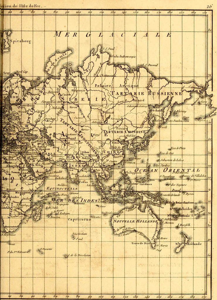An illustration from Atlas encyclopédique : contenant la géographie ancienne, et quelques cartes sur la géographie du moyen âge, la géographie moderne, et les cartes relatives à la géographie physique, 1787, leaf 176