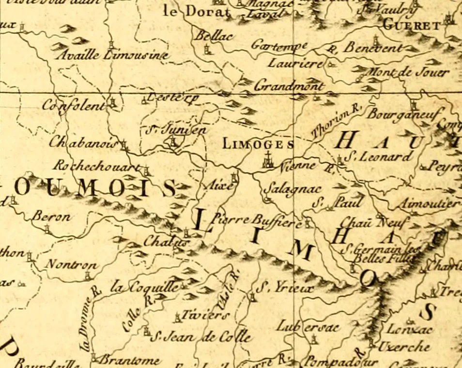 An illustration from Atlas encyclopédique : contenant la géographie ancienne, et quelques cartes sur la géographie du moyen âge, la géographie moderne, et les cartes relatives à la géographie physique, 1787, leaf 231