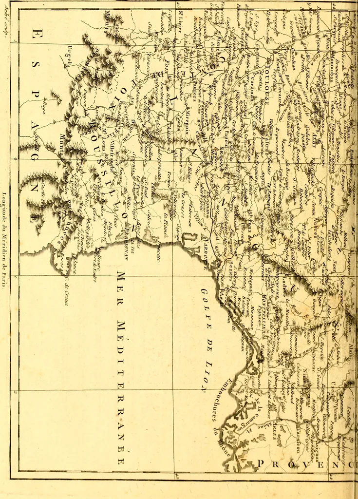 An illustration from Atlas encyclopédique : contenant la géographie ancienne, et quelques cartes sur la géographie du moyen âge, la géographie moderne, et les cartes relatives à la géographie physique, 1787, leaf 239
