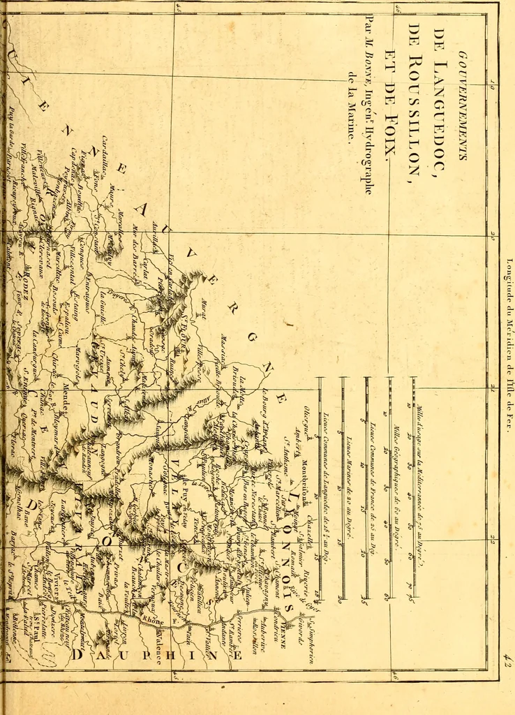An illustration from Atlas encyclopédique : contenant la géographie ancienne, et quelques cartes sur la géographie du moyen âge, la géographie moderne, et les cartes relatives à la géographie physique, 1787, leaf 240