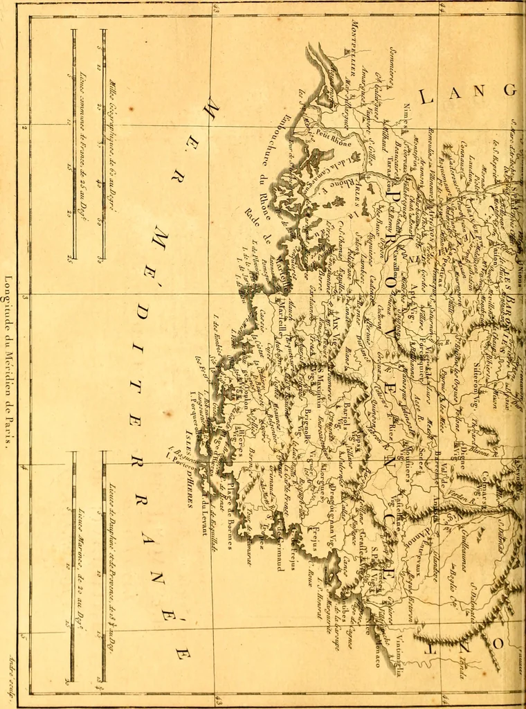 An illustration from Atlas encyclopédique : contenant la géographie ancienne, et quelques cartes sur la géographie du moyen âge, la géographie moderne, et les cartes relatives à la géographie physique, 1787, leaf 243