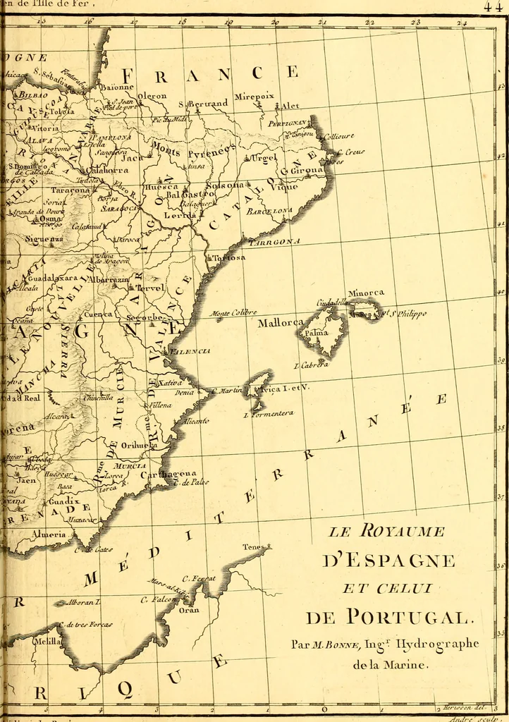 An illustration from Atlas encyclopédique : contenant la géographie ancienne, et quelques cartes sur la géographie du moyen âge, la géographie moderne, et les cartes relatives à la géographie physique, 1787, leaf 248