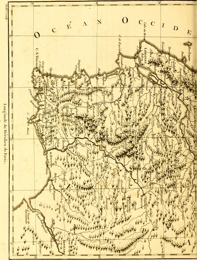 An illustration from Atlas encyclopédique : contenant la géographie ancienne, et quelques cartes sur la géographie du moyen âge, la géographie moderne, et les cartes relatives à la géographie physique, 1787, leaf 259