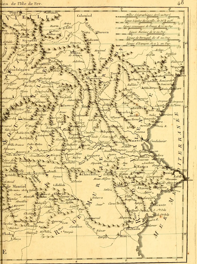 An illustration from Atlas encyclopédique : contenant la géographie ancienne, et quelques cartes sur la géographie du moyen âge, la géographie moderne, et les cartes relatives à la géographie physique, 1787, leaf 264