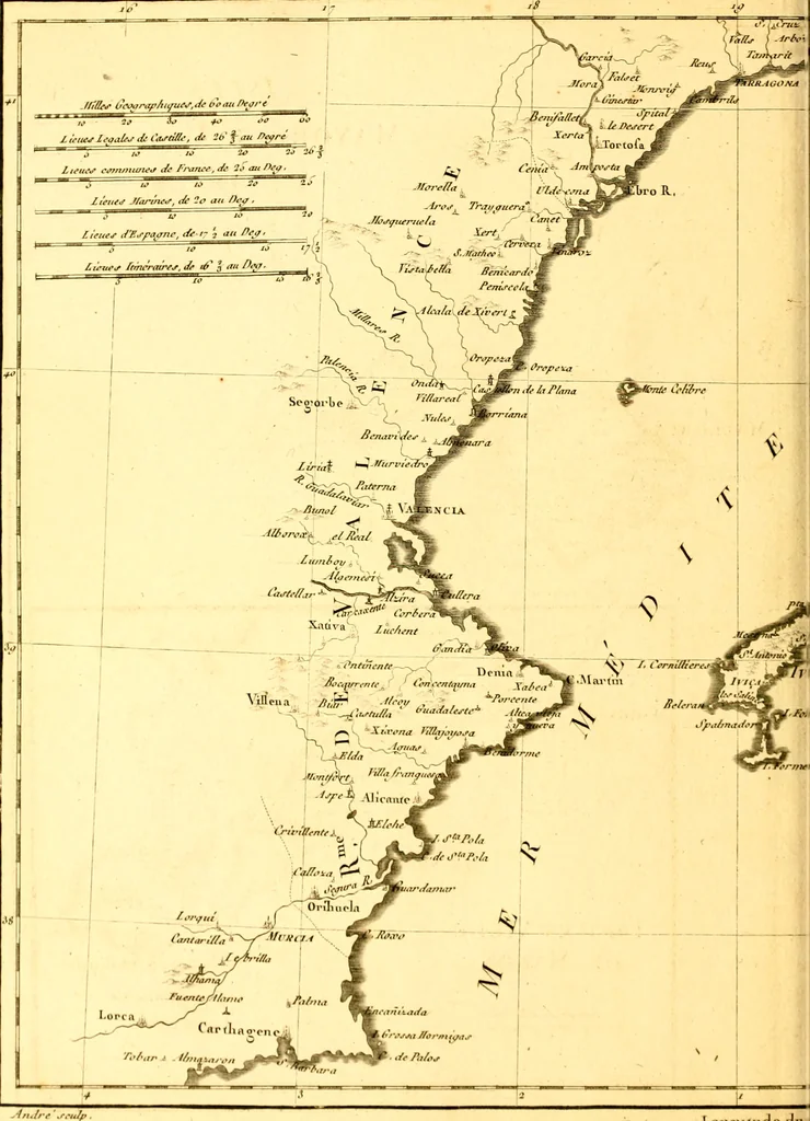 An illustration from Atlas encyclopédique : contenant la géographie ancienne, et quelques cartes sur la géographie du moyen âge, la géographie moderne, et les cartes relatives à la géographie physique, 1787, leaf 271