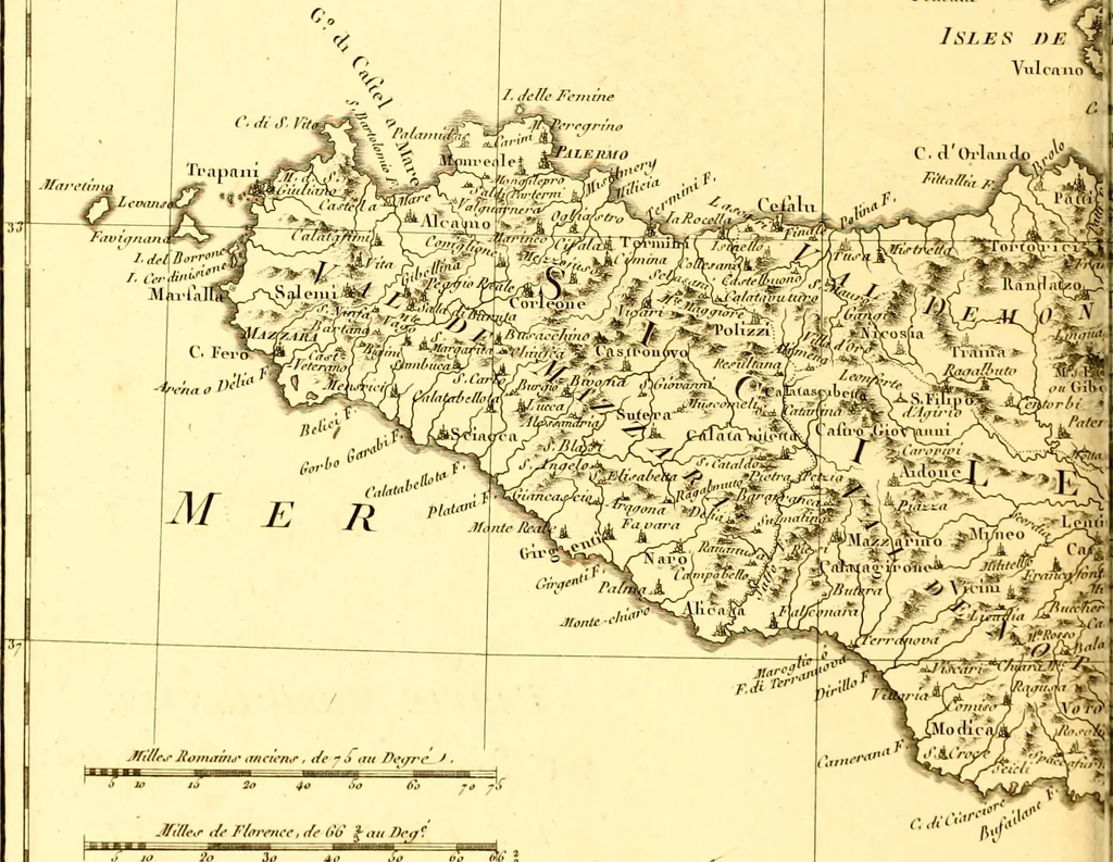 An illustration from Atlas encyclopédique : contenant la géographie ancienne, et quelques cartes sur la géographie du moyen âge, la géographie moderne, et les cartes relatives à la géographie physique, 1787, leaf 279