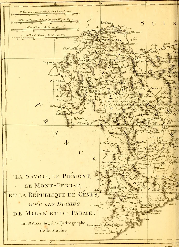 An illustration from Atlas encyclopédique : contenant la géographie ancienne, et quelques cartes sur la géographie du moyen âge, la géographie moderne, et les cartes relatives à la géographie physique, 1787, leaf 299