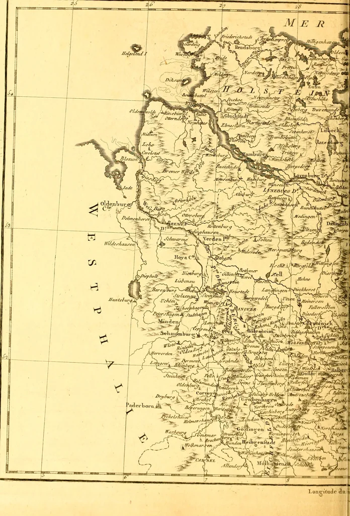 An illustration from Atlas encyclopédique : contenant la géographie ancienne, et quelques cartes sur la géographie du moyen âge, la géographie moderne, et les cartes relatives à la géographie physique, 1787, leaf 319