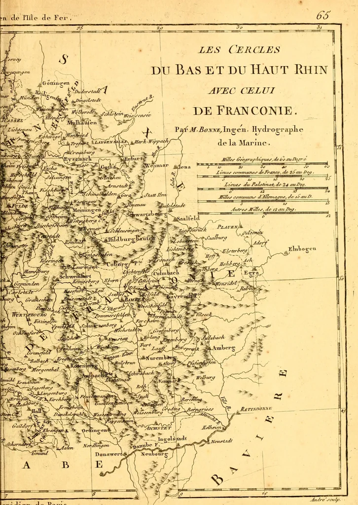 An illustration from Atlas encyclopédique : contenant la géographie ancienne, et quelques cartes sur la géographie du moyen âge, la géographie moderne, et les cartes relatives à la géographie physique, 1787, leaf 332