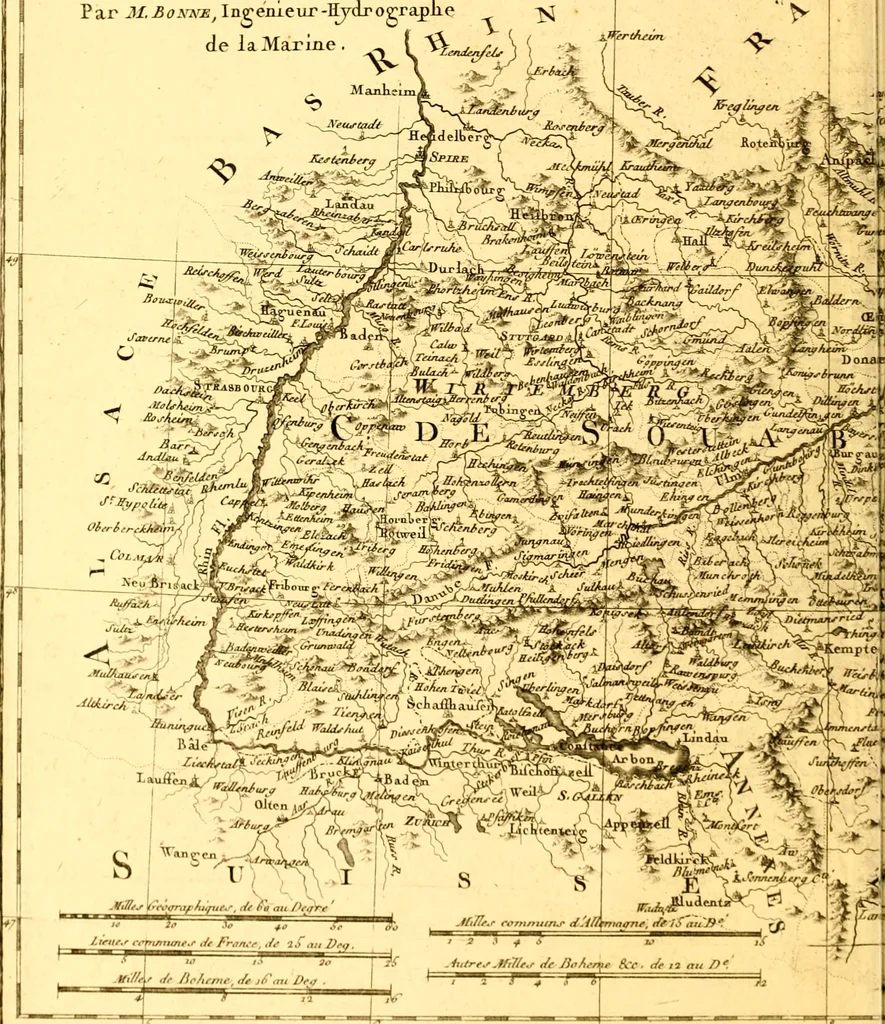 An illustration from Atlas encyclopédique : contenant la géographie ancienne, et quelques cartes sur la géographie du moyen âge, la géographie moderne, et les cartes relatives à la géographie physique, 1787, leaf 343