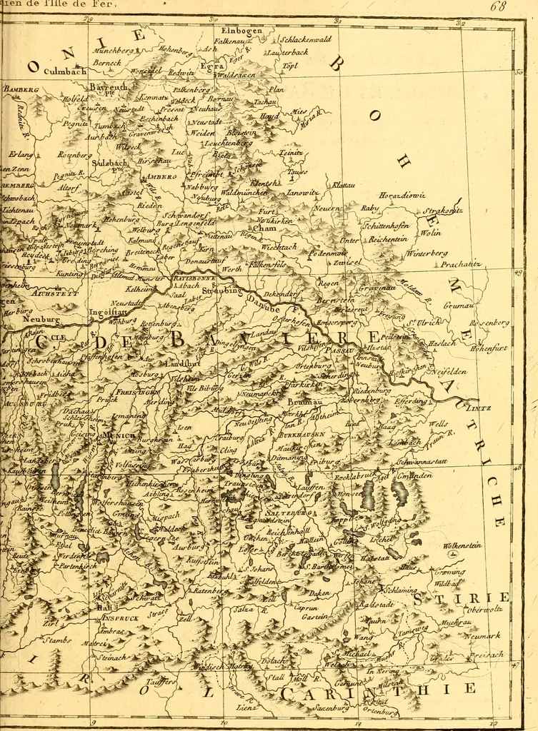 An illustration from Atlas encyclopédique : contenant la géographie ancienne, et quelques cartes sur la géographie du moyen âge, la géographie moderne, et les cartes relatives à la géographie physique, 1787, leaf 344