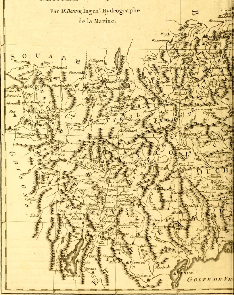 An illustration from Atlas encyclopédique : contenant la géographie ancienne, et quelques cartes sur la géographie du moyen âge, la géographie moderne, et les cartes relatives à la géographie physique, 1787, leaf 347