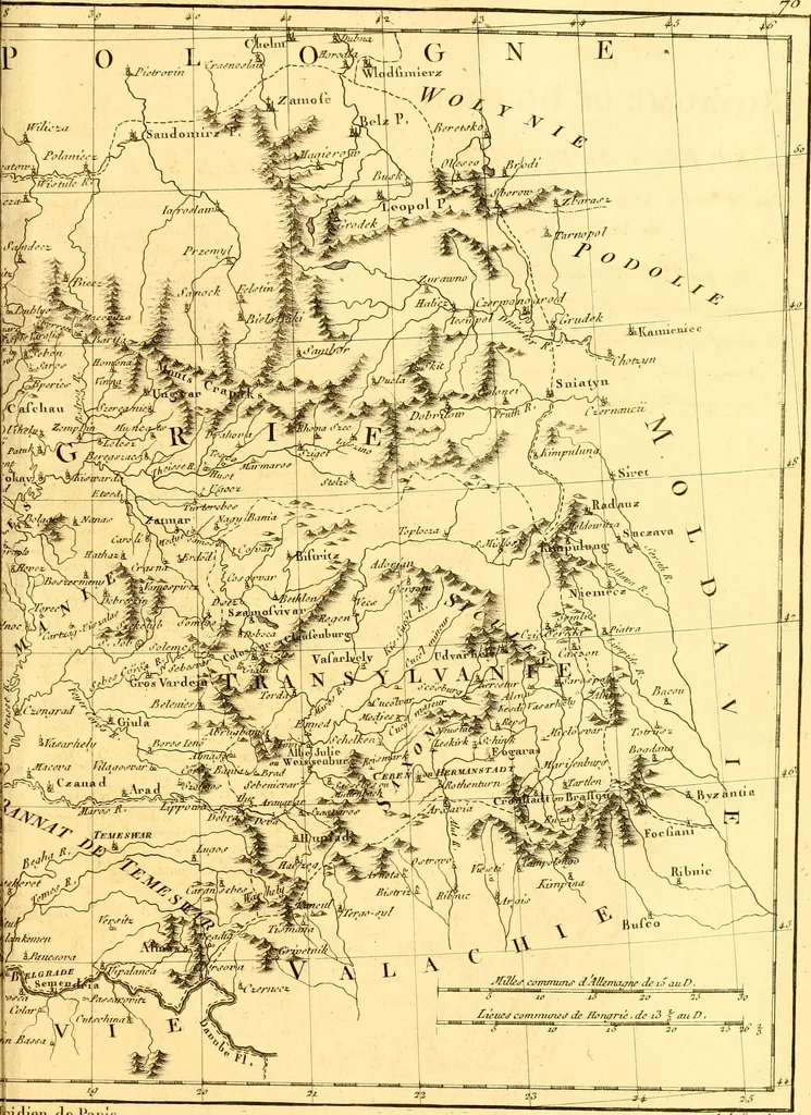 An illustration from Atlas encyclopédique : contenant la géographie ancienne, et quelques cartes sur la géographie du moyen âge, la géographie moderne, et les cartes relatives à la géographie physique, 1787, leaf 352