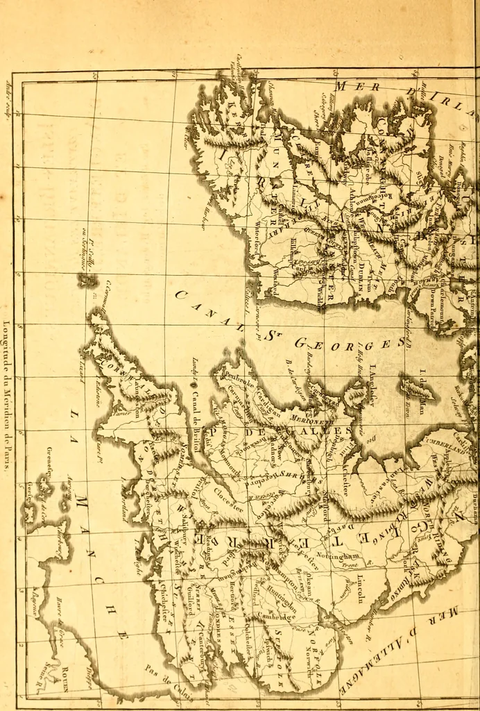 An illustration from Atlas encyclopédique : contenant la géographie ancienne, et quelques cartes sur la géographie du moyen âge, la géographie moderne, et les cartes relatives à la géographie physique, 1787, leaf 363