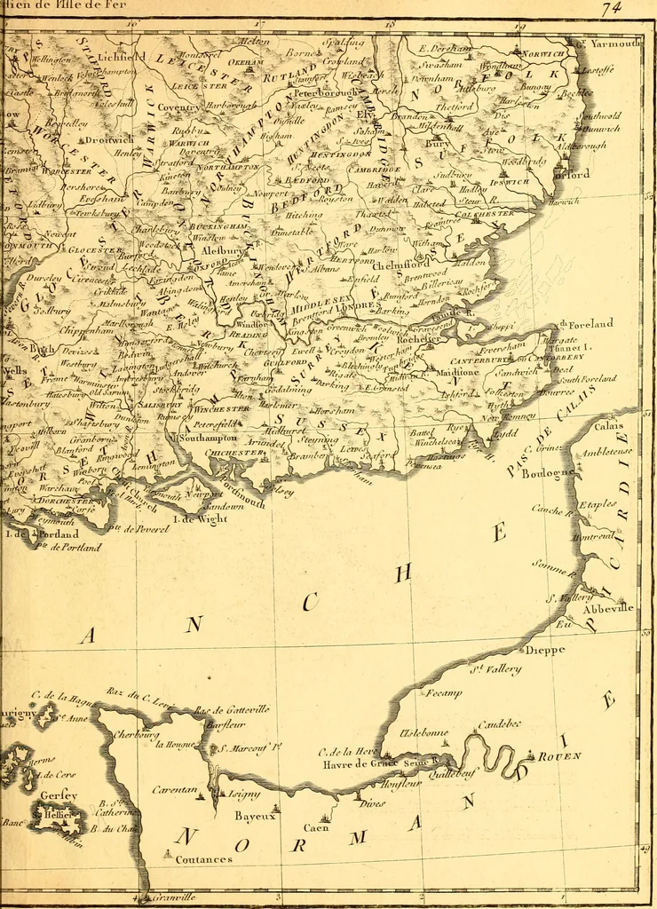 An illustration from Atlas encyclopédique : contenant la géographie ancienne, et quelques cartes sur la géographie du moyen âge, la géographie moderne, et les cartes relatives à la géographie physique, 1787, leaf 368
