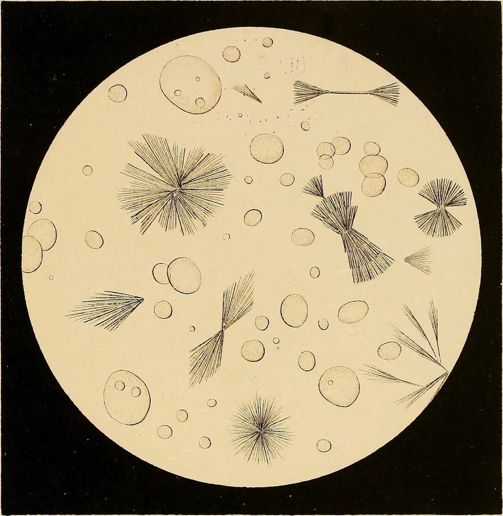 An illustration from An atlas of clinical microscopy, 1885, leaf 116