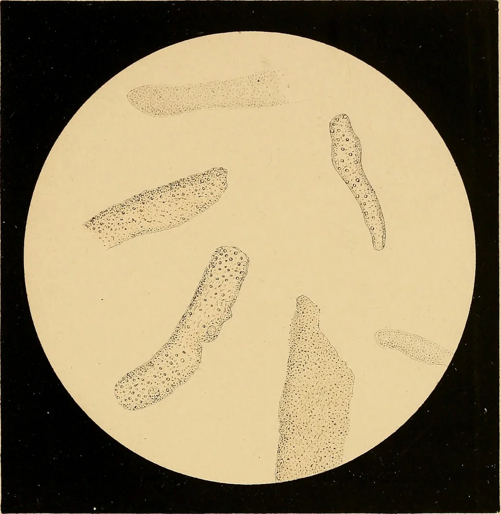 An illustration from An atlas of clinical microscopy, 1885, leaf 134