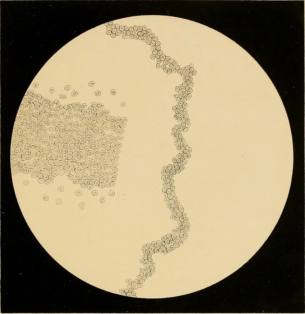 An illustration from An atlas of clinical microscopy, 1885, leaf 216