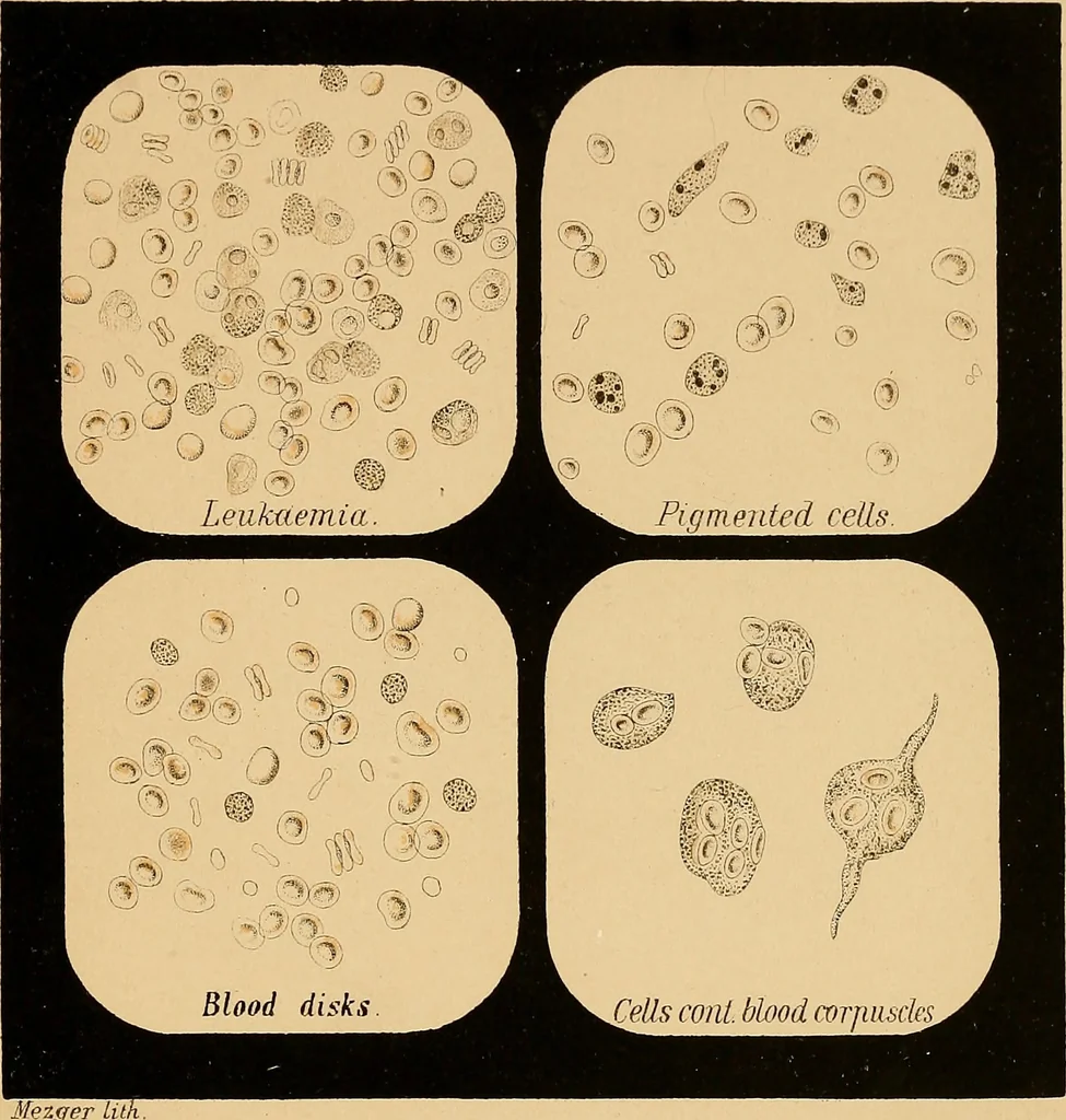 An illustration from An atlas of clinical microscopy, 1885, leaf 26
