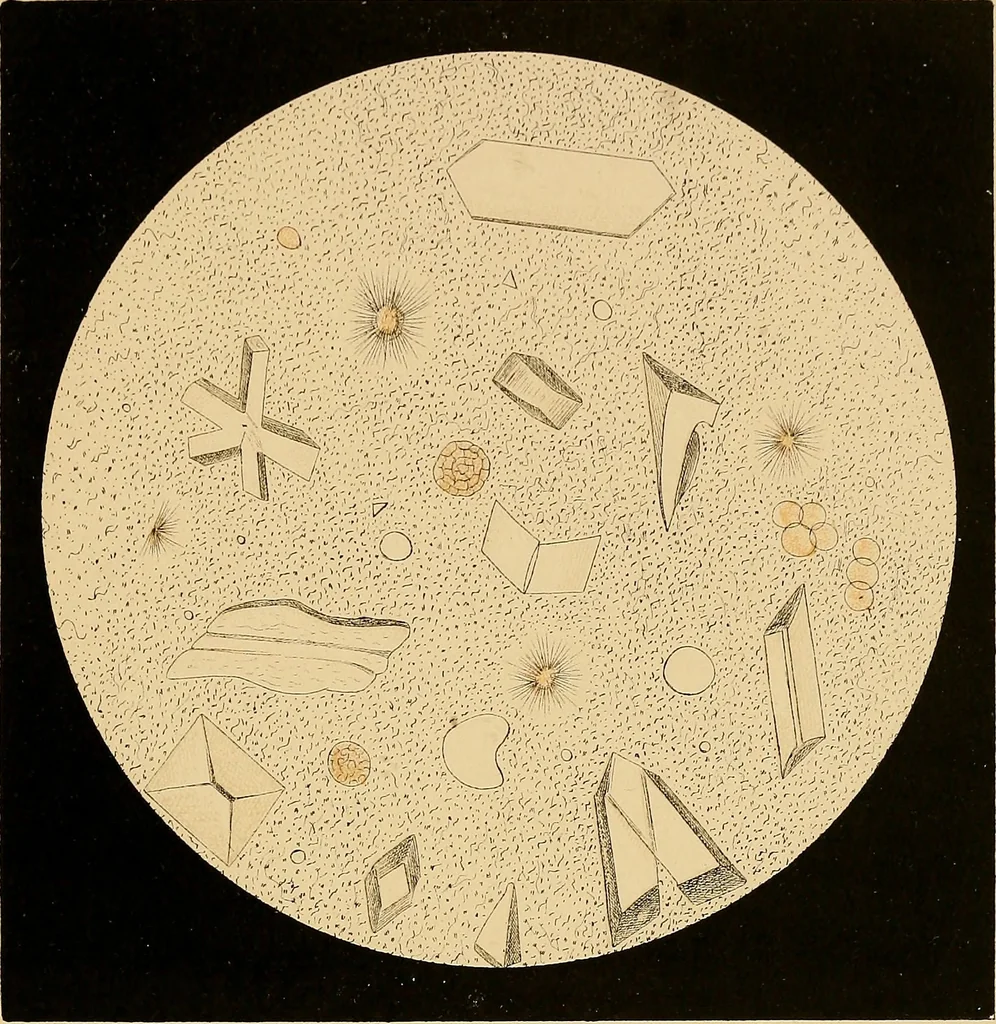 An illustration from An atlas of clinical microscopy, 1885, leaf 272