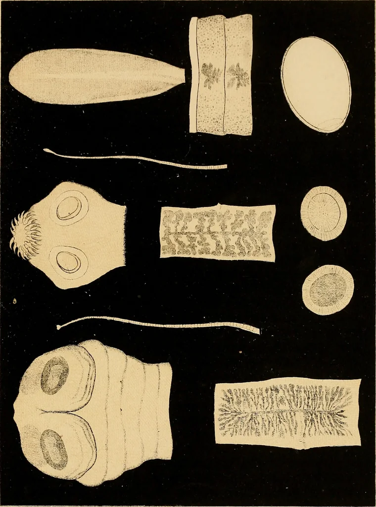 An illustration from An atlas of clinical microscopy, 1885, leaf 358