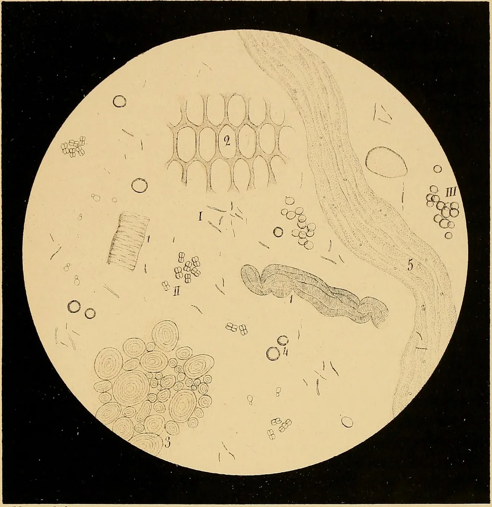 An illustration from An atlas of clinical microscopy, 1885, leaf 370